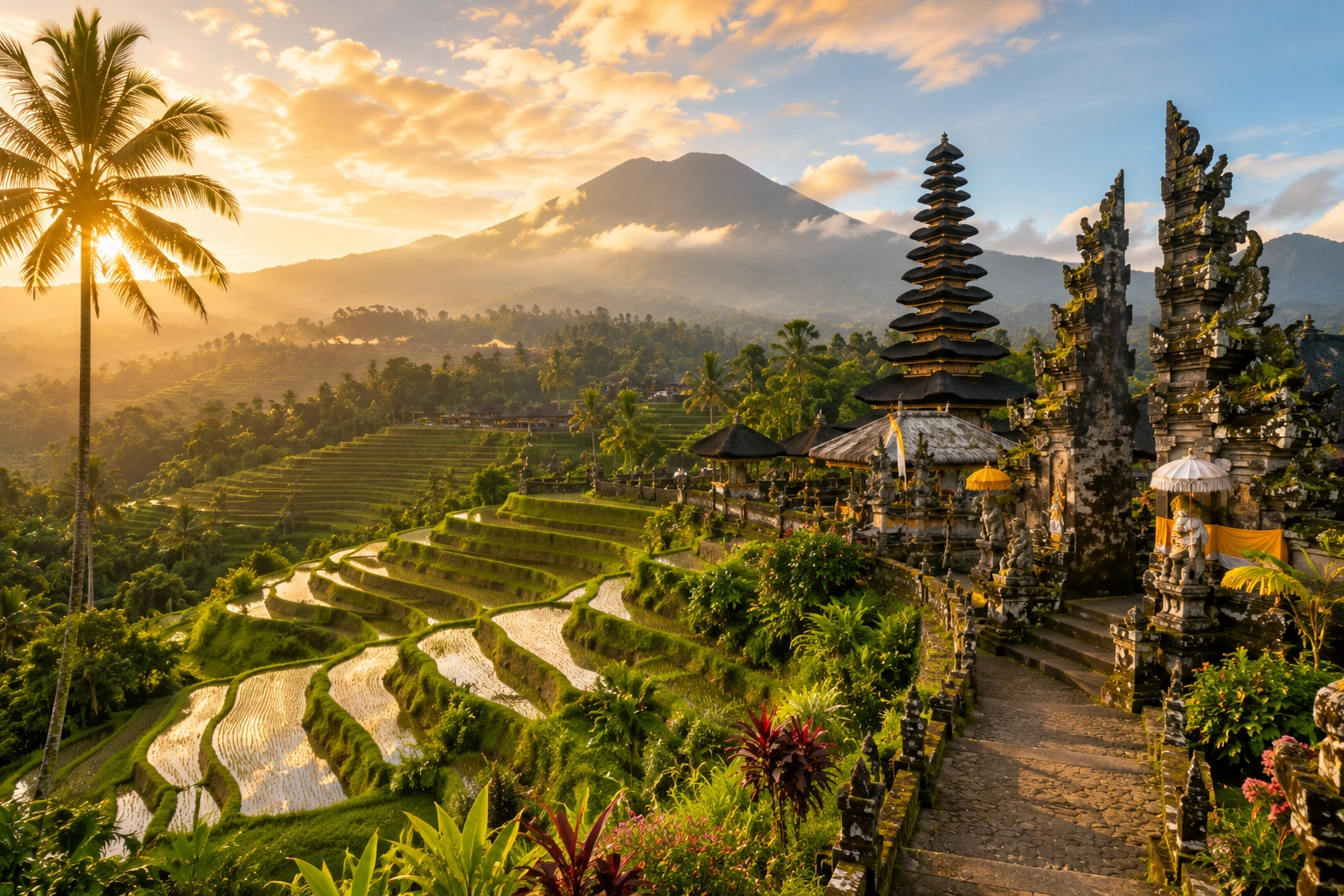 Rice terraces and temples of Bali