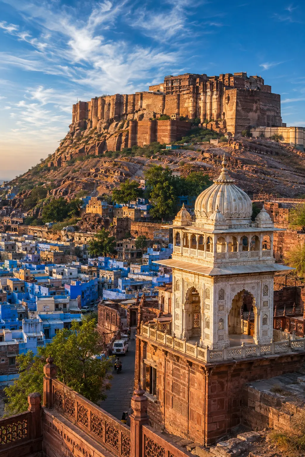 Mehrangarh Fort over the Blue City, Jodhpur