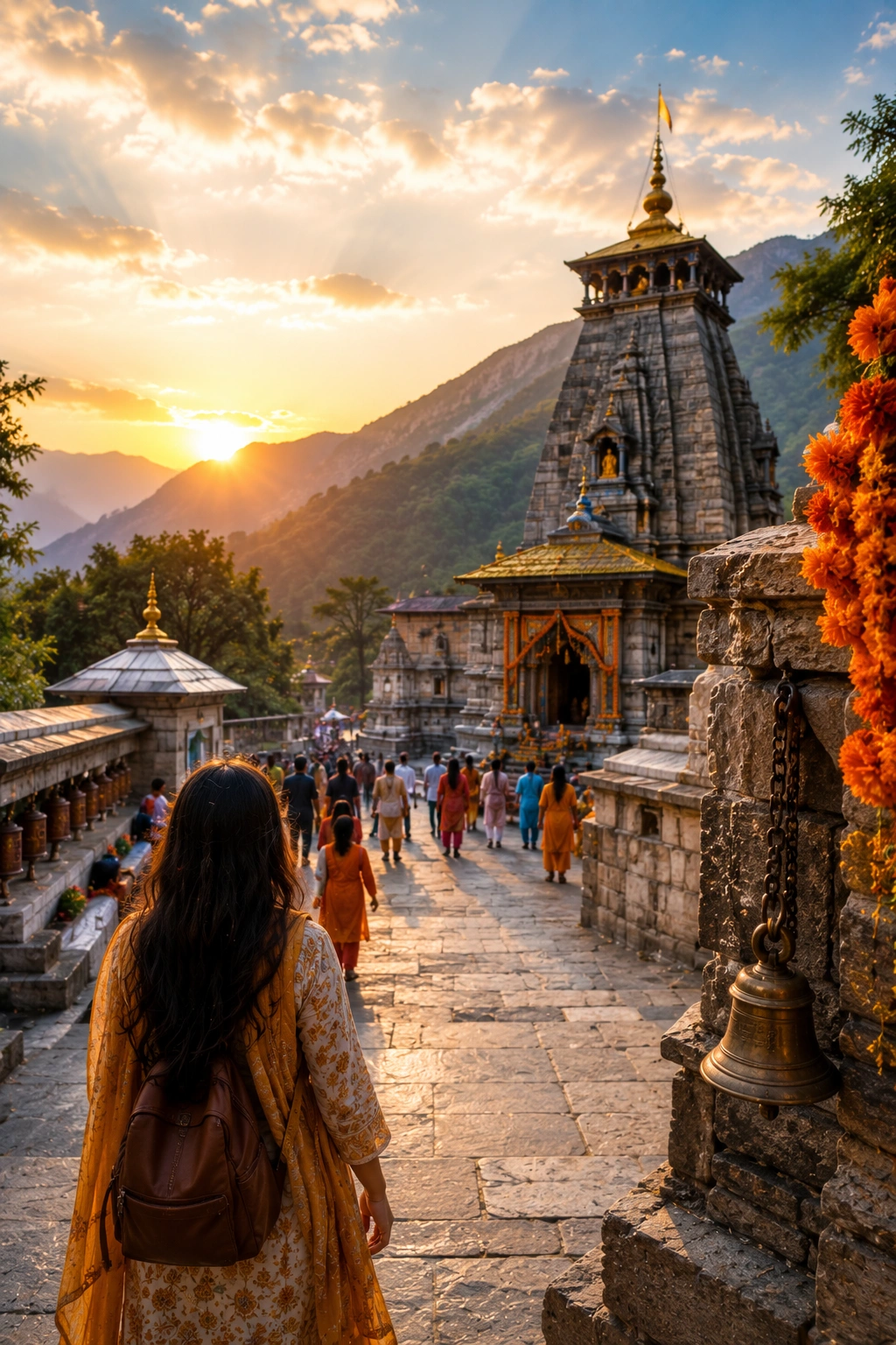Spiritual temple journey in India